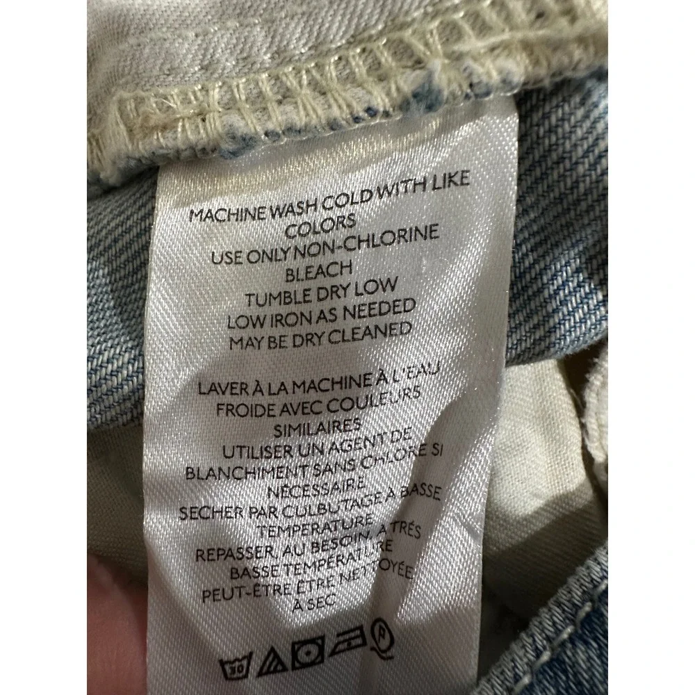 Pilcro Anthropologie Wide Leg Cargo Jeans Womens 29 Light Wash High Rise - Picture 7 of 8